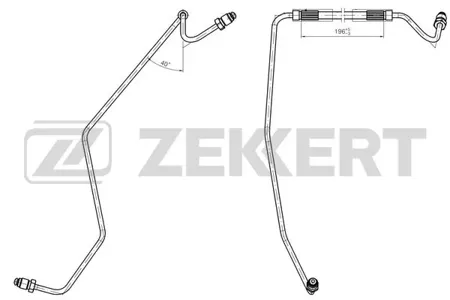 ZEKKERT BS9482 Шланг тормозной задн. правый Renault Grand Scenic II 04-, Scenic II 03-, Megane II 02-