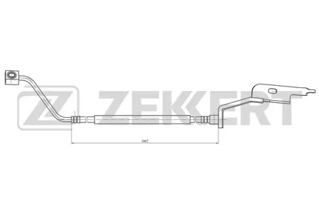 ZEKKERT BS9486 Шланг тормозной перед. левый Chrysler Voyager IV 00-, Dodge Caravan 01-
