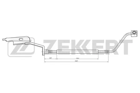 ZEKKERT BS9487 Шланг тормозной перед. правый Chrysler Voyager IV 00-, Dodge Caravan 01-