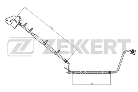ZEKKERT BS9489 Шланг тормозной перед. левый Jeep Grand Cherokee II 99-