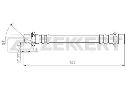 ZEKKERT BS9499 Шланг тормозной задн. правый Toyota Corolla (E150, E180) 06-, Auris (E150, E180) 06-, Verso (R20) 09-