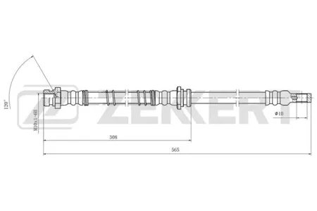 ZEKKERT BS9504 Шланг тормозной перед. Mitsubishi Lancer VII 03-, Airtrek 02-