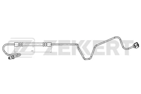 ZEKKERT BS9512 Шланг тормозной задн. левый Citroen C4 I, II 04-, Peugeot 308 07-, 307 00-