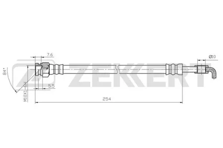 ZEKKERT BS9523 Шланг тормозной задн. Mazda 6 02-