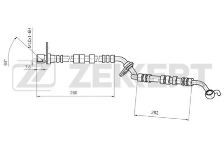 ZEKKERT BS9524 Шланг тормозной перед. правый Mazda 6 03-