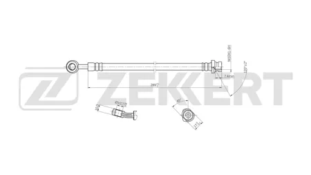 ZEKKERT BS9557 Шланг тормозной задн. левый Kia Ceed 06-, Pro Ceed 08-