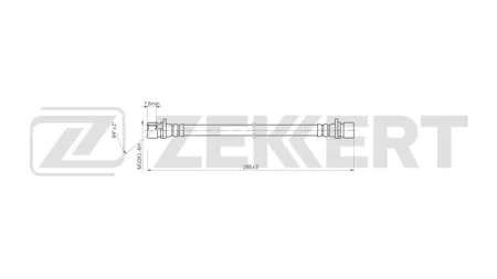 ZEKKERT BS9570 Шланг тормозной задн. Honda CR-V 96-, Logo 96-