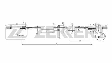 ZEKKERT BZ1009 Трос спидометра Daewoo Matiz (M100,150) 98-