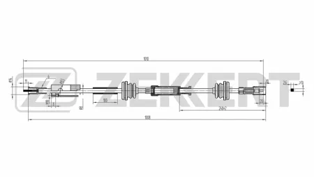 ZEKKERT BZ1027 Трос спидометра VW Passat III,IV 88-