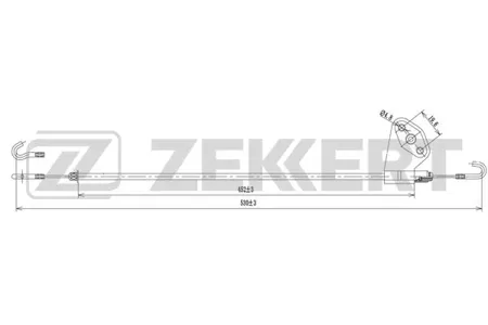 ZEKKERT BZ1047 Трос замка двери левый передний Audi 80 III-V 86-, Audi 90 I,II 87-