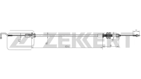 ZEKKERT BZ1084 Трос газа Seat Toledo 91-, VW Passat III,IV 88-, Golf III 93-, Jetta I,II 79-