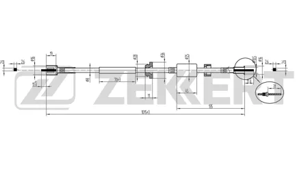 ZEKKERT BZ1089 Трос спидометра Daewoo Matiz (M100,M150) 98-