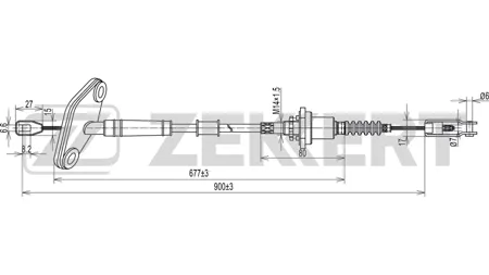 ZEKKERT BZ1091 Трос сцепления Kia Picanto 04-