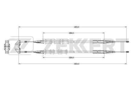 ZEKKERT BZ1140 Трос ручного тормоза задний Opel Vectra B 95-