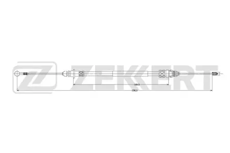 ZEKKERT BZ1149 Трос ручного тормоза лев.прав. Nissan Interstar (X70) 02-, Opel Movano A 00-, Renault Master II 98-