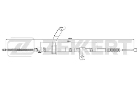 ZEKKERT BZ1190 Трос ручного тормоза правый Toyota Avensis (T250) 03-