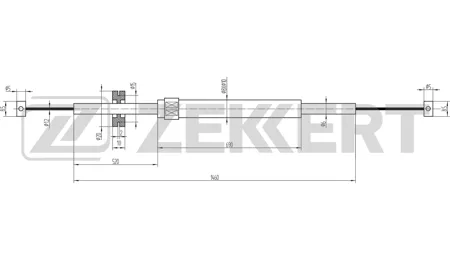 ZEKKERT BZ1192 Трос капота BMW 3 (E36) 90-