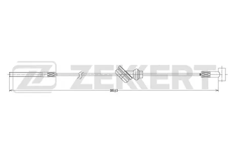 ZEKKERT BZ1201 Трос ручного тормоза передний Opel Astra F, G 91-, Vectra B 95-, Zafira A 99-