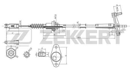 ZEKKERT BZ1210 Трос сцепления Kia Picanto 05-