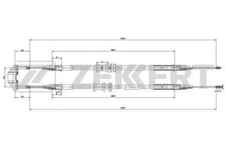 ZEKKERT BZ1228 Трос ручного тормоза задний Opel Astra F, G 91-