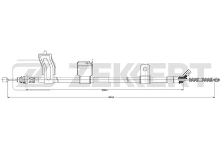 ZEKKERT BZ1320 Трос ручного тормоза левый Nissan Qashqai (J10, NJ10, JJ10E) 08-