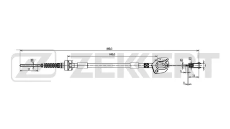 ZEKKERT BZ1381 Трос сцепления Chevrolet Aveo (T200, T250, T255) 03-