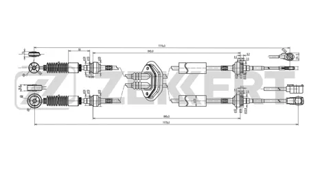 ZEKKERT BZ1386 Трос кпп Hyundai Getz 03-