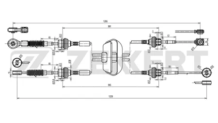 ZEKKERT BZ1395 Трос кпп Renault Trafic II 01-, Opel Vivaro A 01-, Nissan Primastar (X83) 01-