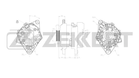 ZEKKERT GE1000 Генератор Kia Rio II 05-, Hyundai Accent II,III 99-