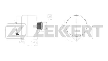 ZEKKERT GE1003 Генератор Nissan Primastar (X83) 06-, Renault Laguna II 05-, Trafic II 06-, Opel Vivaro A 06-