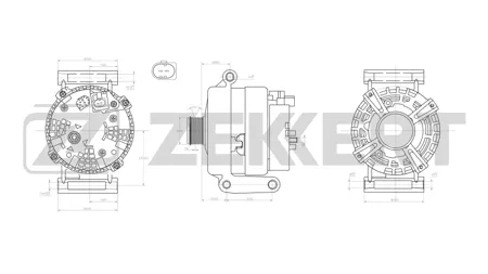 ZEKKERT GE1009 Генератор Ford Ranger III 11-, Transit VII 11-