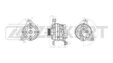 ZEKKERT GE1048 Генератор VW Passat V 98-, Audi A6 II 97-, A4 94-, Skoda Superb (3U4) 01-