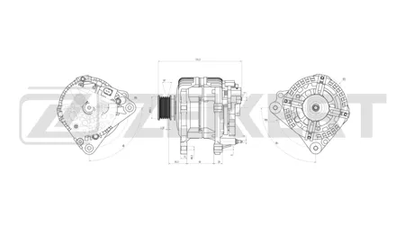 ZEKKERT GE1049 Генератор VW Polo III-V 99-, Caddy II 00-, Skoda Octavia (1U2) 99-, Rapid (NH1) 12-, Seat Leon 00-, Ibiza II-IV 00-