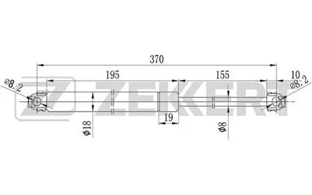ZEKKERT GF1004 Амортизатор крышки багажника BMW 5 (E34) 87-