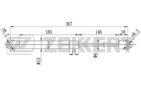 ZEKKERT GF1005 Пружина газовая капота BMW 3 (E36) 90-