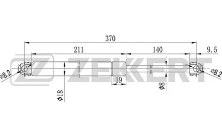 ZEKKERT GF1022 Амортизатор крышки багажника BMW 5 (E34) 87-