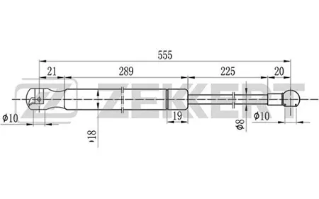 ZEKKERT GF1109 Амортизатор крышки багажника Ford Mondeo 93-, Mondeo II 96-
