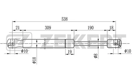 ZEKKERT GF1132 Пружина газовая капота VW Touareg 02-