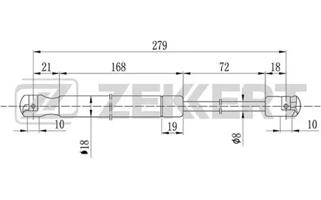 ZEKKERT GF1137 Амортизатор крышки багажника Ford Focus II 05-