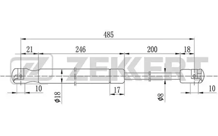 ZEKKERT GF1142 Амортизатор крышки багажника Ford Mondeo I 93-, Mondeo II 96-