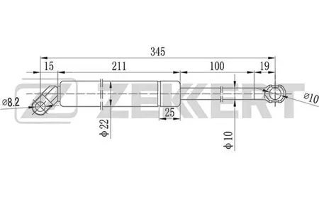 ZEKKERT GF1424 Амортизатор крышки багажника BMW 5 (E39) 95-