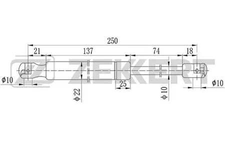 ZEKKERT GF1719 Пружина газовая капота Ford Mondeo III 00-