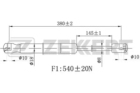 ZEKKERT GF1942 Амортизатор крышки багажника Ford Mondeo IV 07-