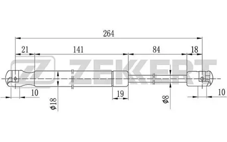 ZEKKERT GF2042 Амортизатор крышки багажника Opel Astra H 07-