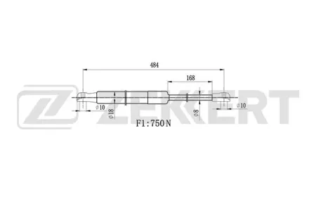 ZEKKERT GF2258 Амортизатор крышки багажника Audi A5 09-