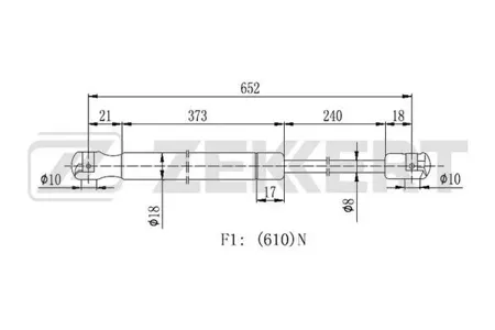ZEKKERT GF2268 Амортизатор крышки багажника BMW X3 (F25) 10-