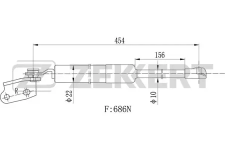 ZEKKERT GF2423 Амортизатор крышки багажника лев. Mazda CX-5 11-