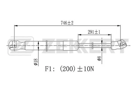 ZEKKERT GF2439 Пружина газовая капота Audi A3 III 12-