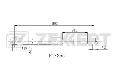 ZEKKERT GF2514 Амортизатор крышки багажника Hyundai i30 II 11-