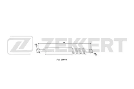 ZEKKERT GF2542 Амортизатор крышки багажника лев. VW Touareg 02-
